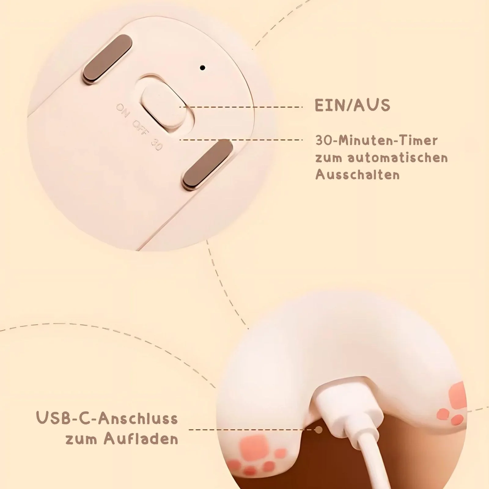 LED-Kaninchen-Nachtlicht Kinder-Nachttischlampe Tischleuchte Lampe Beleuchtung - Image 5