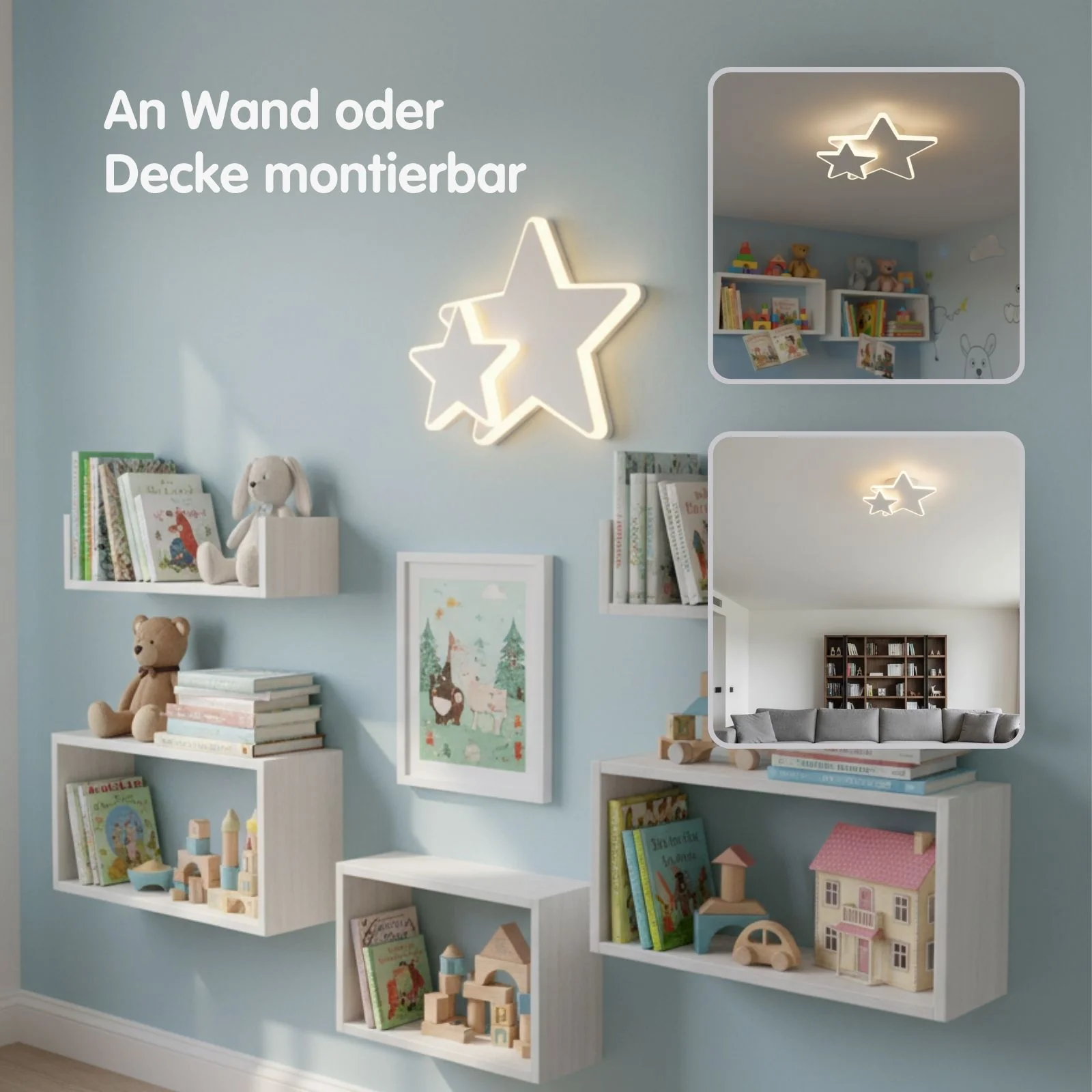 LED Sternen-Deckenleuchte Deckenlampe Lampe Wohnzimmerlampe Leuchte - Image 4