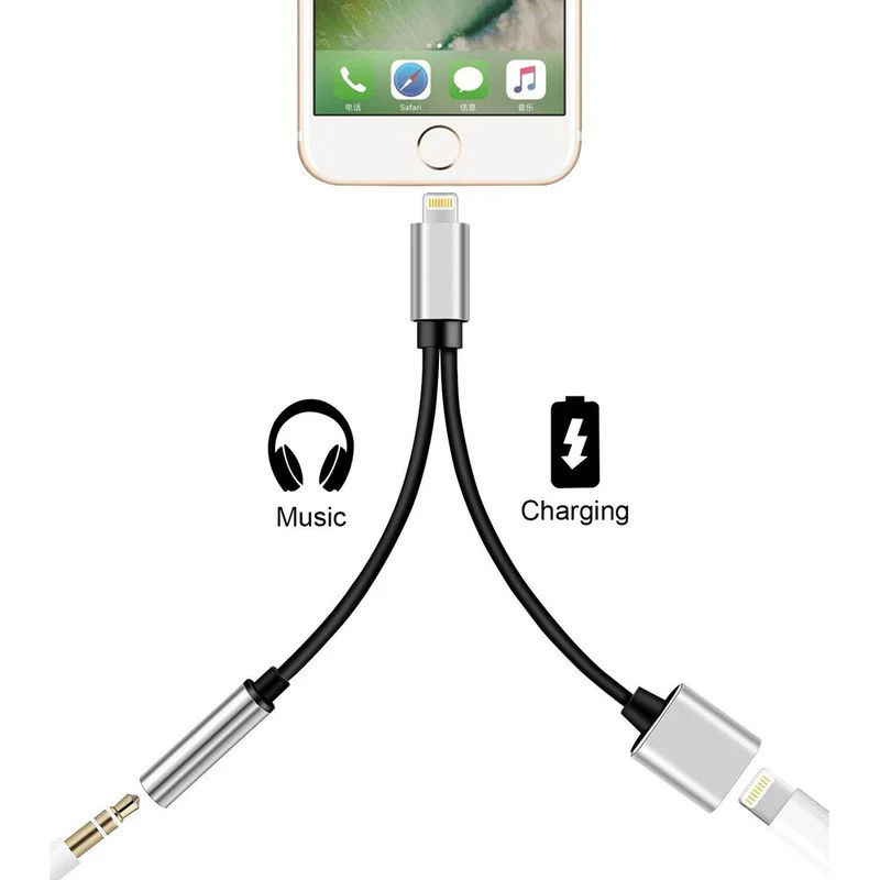 Lightning Audio + Ladeadapter Lightning zu 3.5mm Kopfhörer + Ladekabel - Image 3