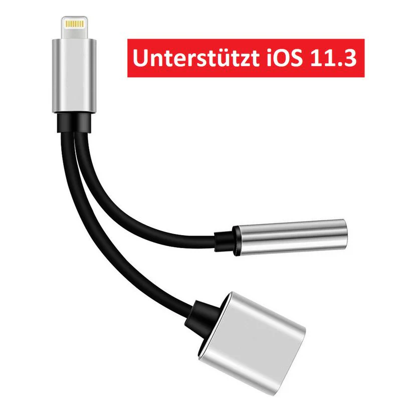 Lightning Audio + Ladeadapter Lightning zu 3.5mm Kopfhörer + Ladekabel - Image 5