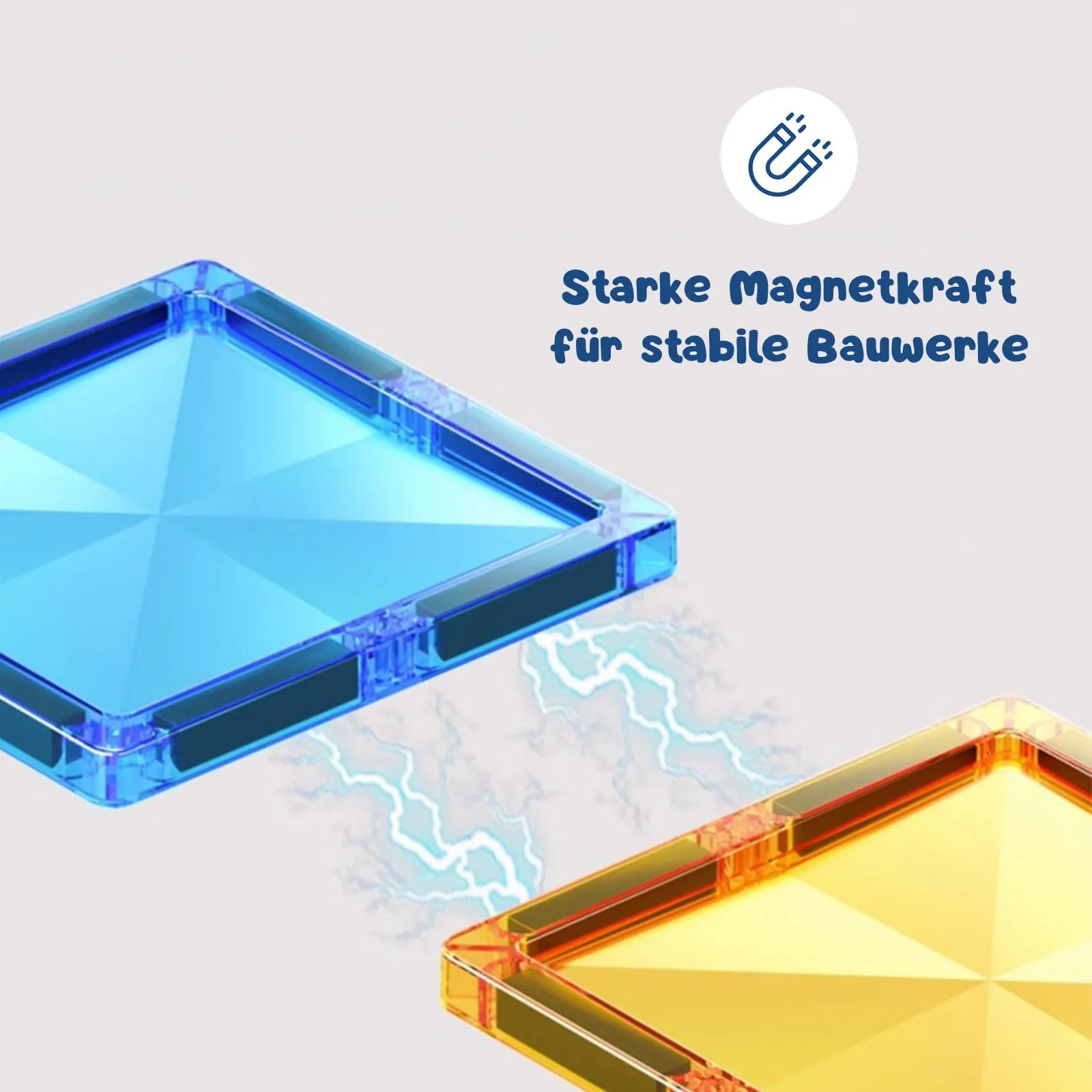 Magnetische Bausteine Kräftige Farben Magnetspielzeug Magnet-Baukasten - Image 4