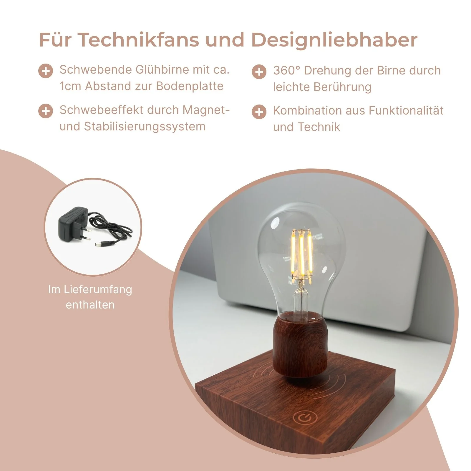 Magnetische Schwebelampe Tischlampe Schwebendes Licht Stimmungslicht - Image 4