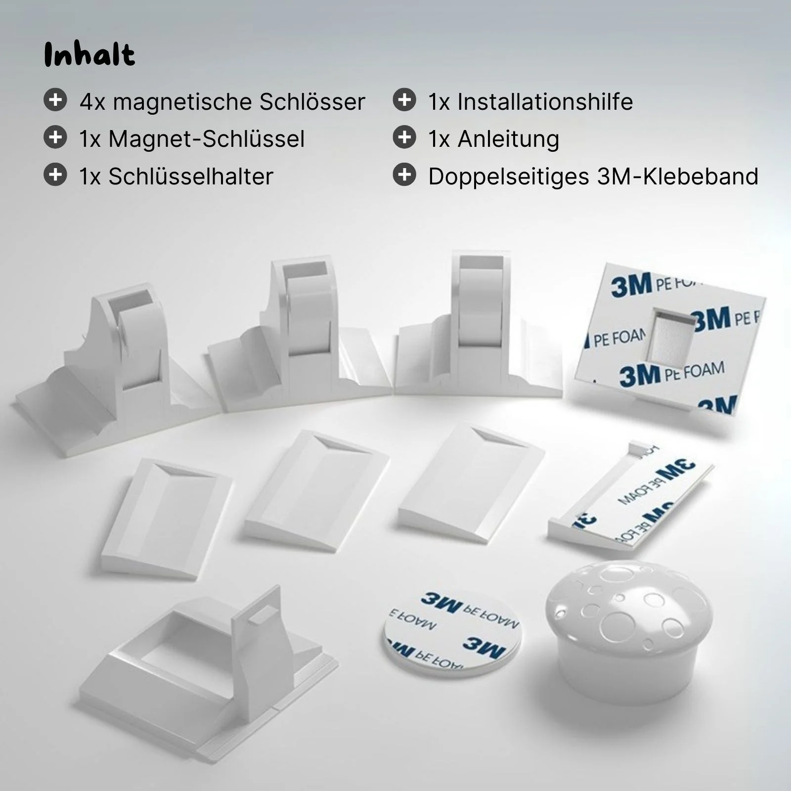 Magnetisches Sicherheitsschloss-Set Schranksicherung Schrankschloss Kindersicherung - Image 6