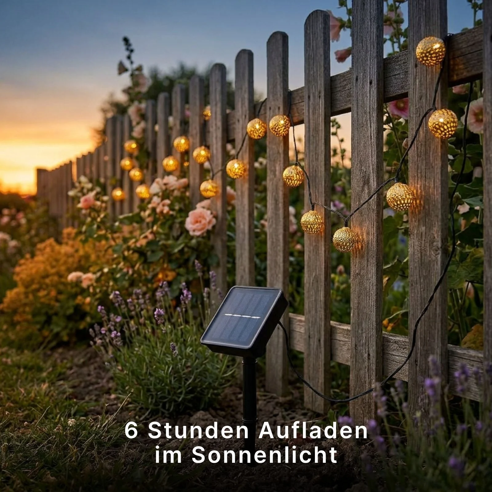 Marokkanische LED Solar-Gartenbeleuchtung 4.8m Outdoor-Dekoleuchte - Image 2