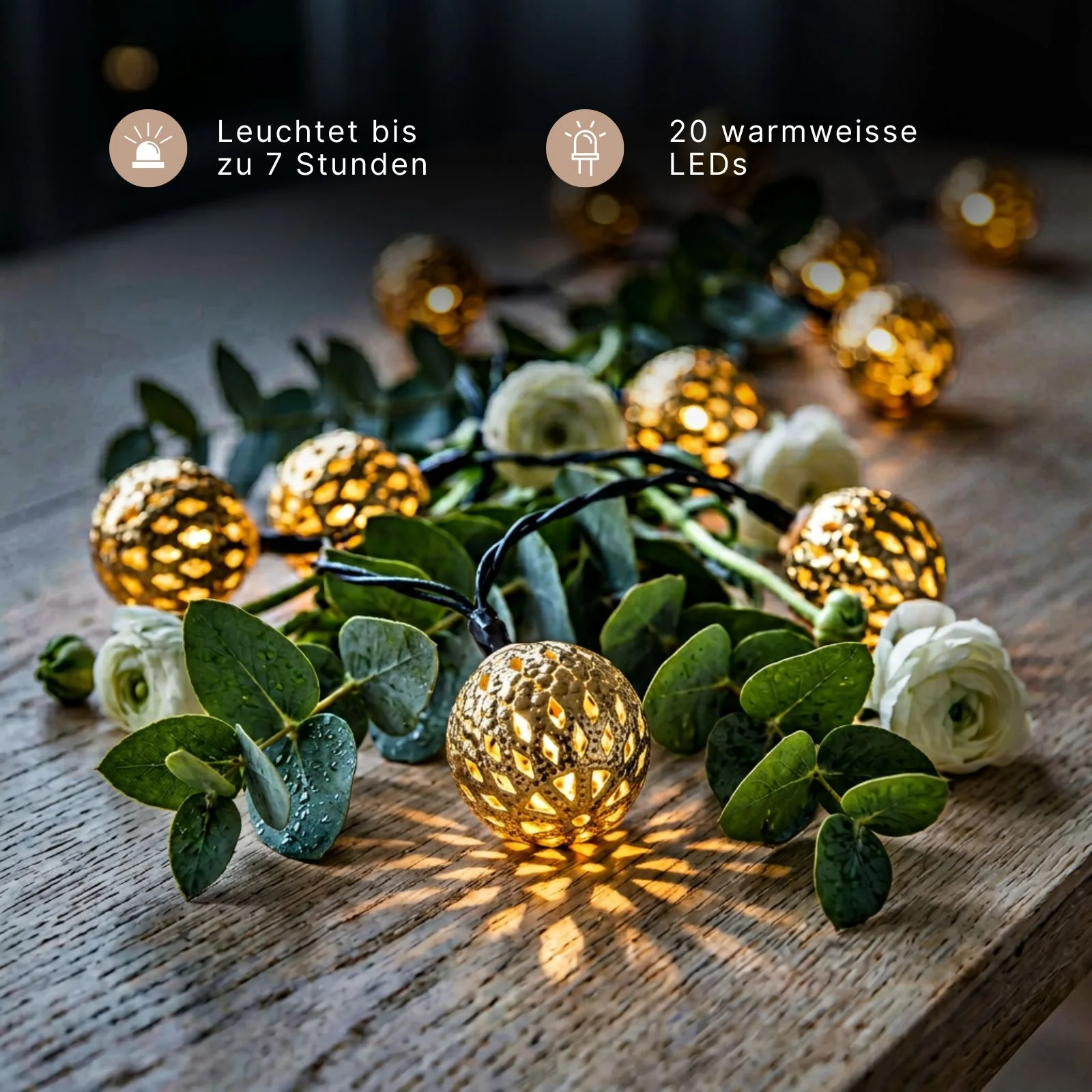 Marokkanische LED Solar-Gartenbeleuchtung 4.8m Outdoor-Dekoleuchte - Image 3