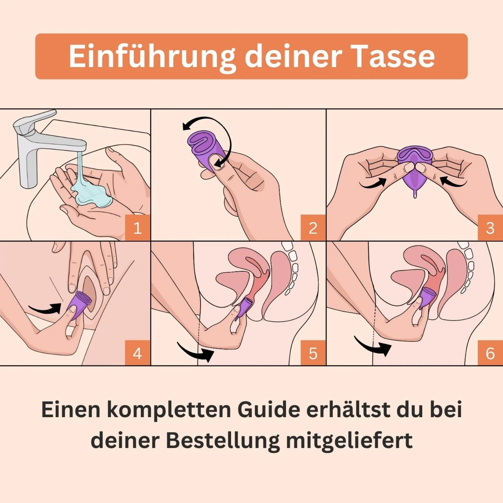 Menstruationstasse + Sterilisator Grösse S Periodenbecher Menstasse - Image 5