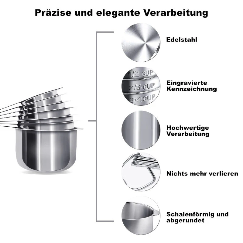 Messbecher Messlöffel Messbecher-Set Dosierlöffel Dosierbecher - Image 4