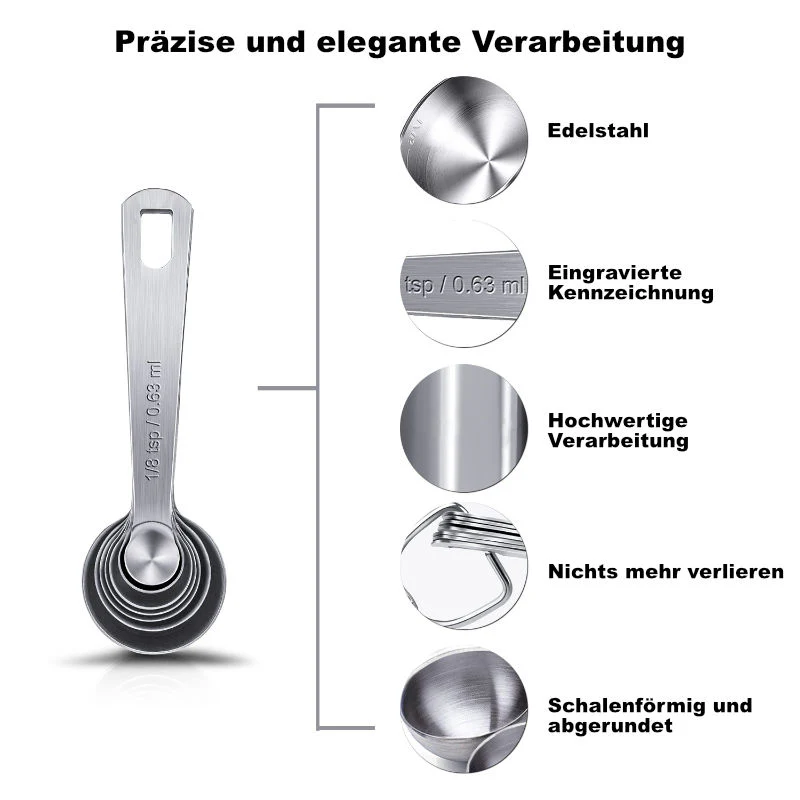 Messbecher Messlöffel Messbecher-Set Dosierlöffel Dosierbecher - Image 5