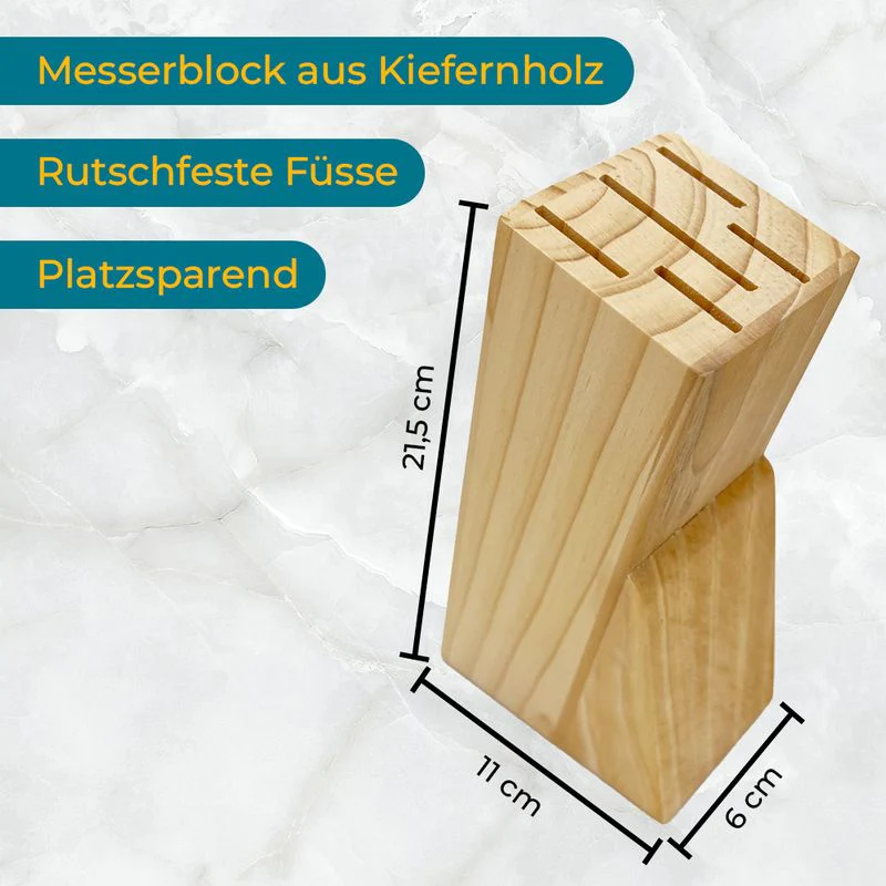 Messer Set Messerblock Kochmesser-Set Messerhalter Messerständer - Image 4