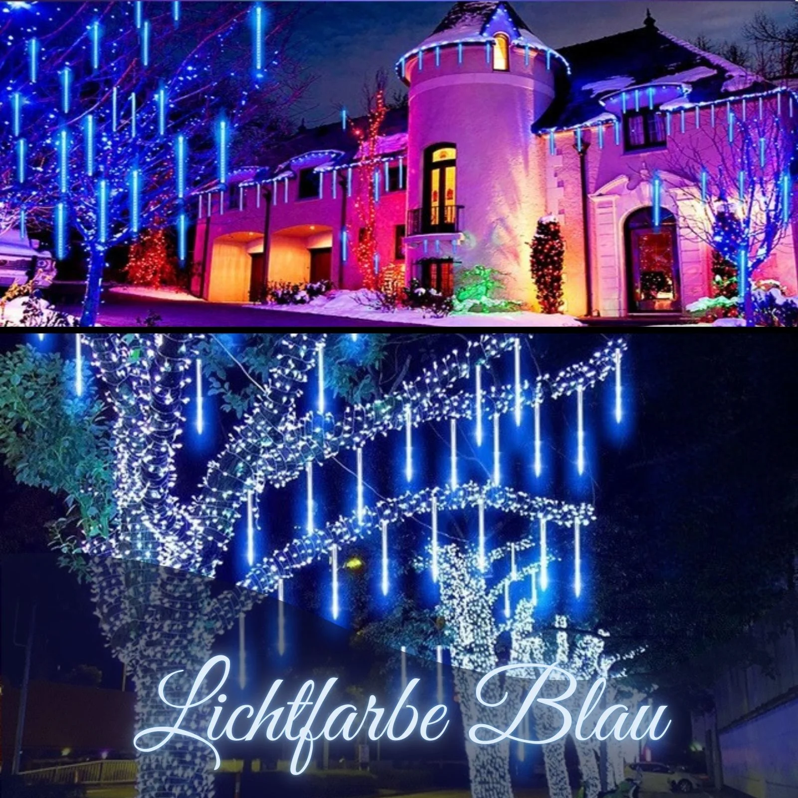 Meteor-Lichter 2.8m LED Weihnachtslichter Girlande Wassertropfen Eiszapfen - Image 2