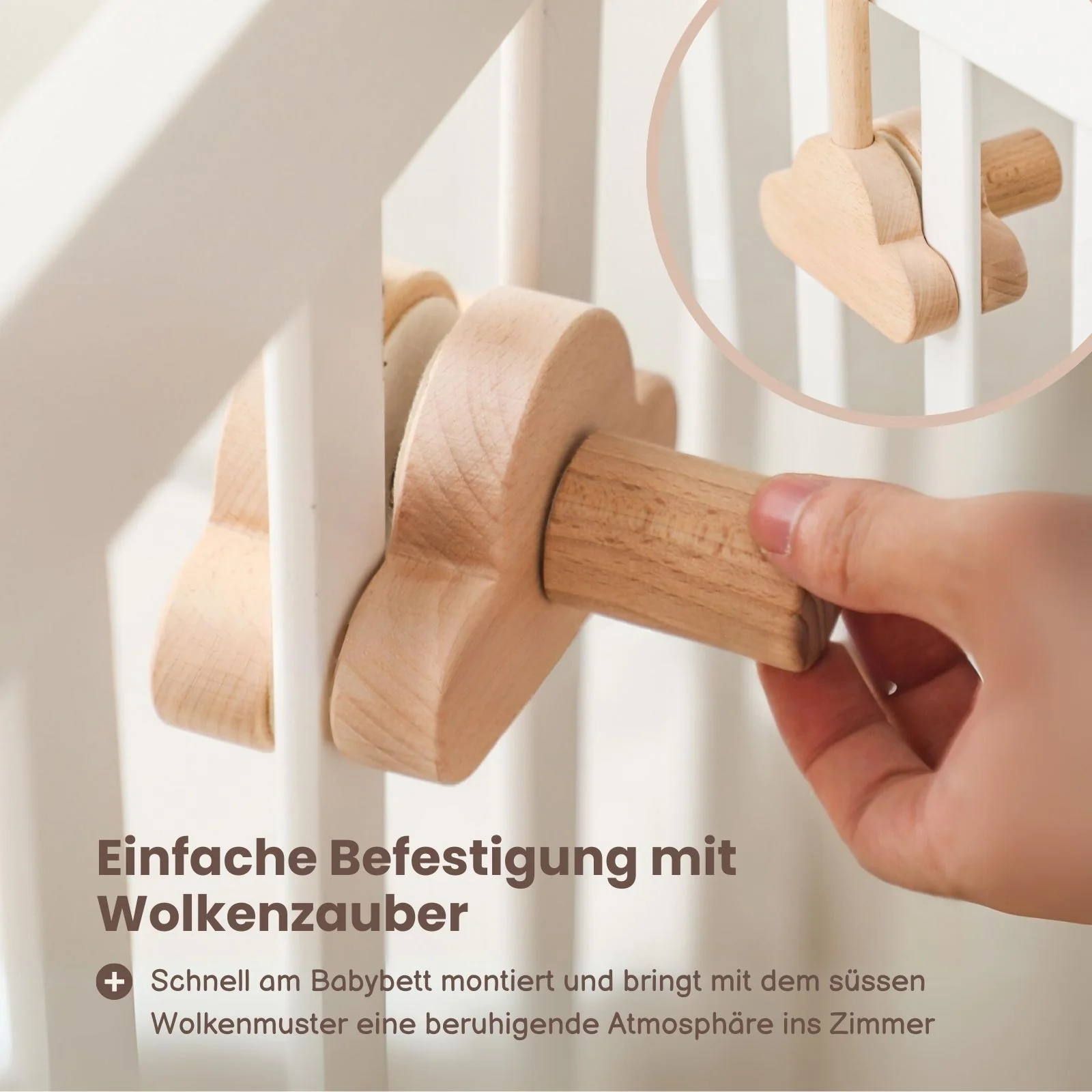 Mobile Halterung Babybett Wolken Glockenhalter Spieluhr Arm - Image 2