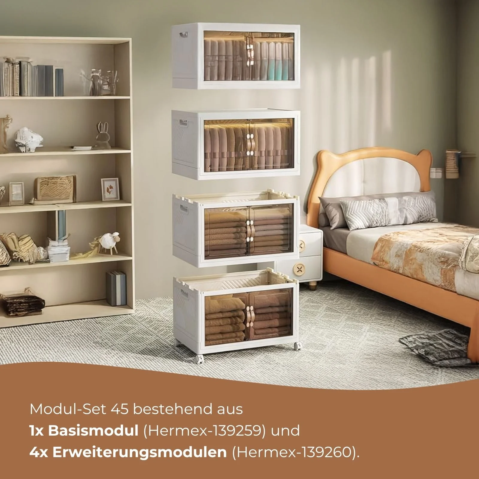 Modul-Set 45 Vorratsschrank Faltbox 1 Basis 4 Erweiterungen - Image 2
