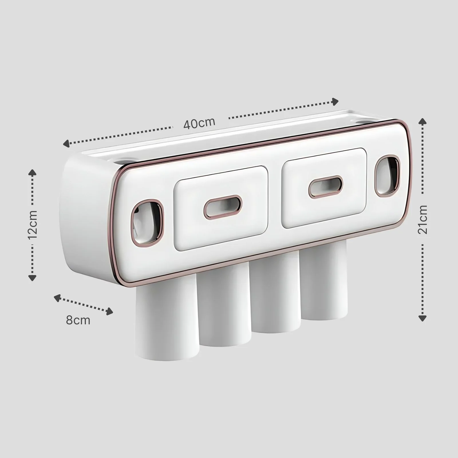 Multifunktionaler Zahnbürstenhalter mit Schublade Zahnpastaspender Set - Image 8
