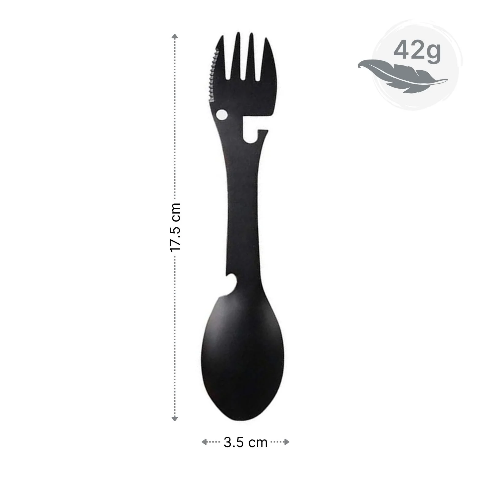 Multifunktionales 5in1 Outdoor-Besteck Löffel Gabel Messer Flaschenöffner Dosenöffner - Image 3