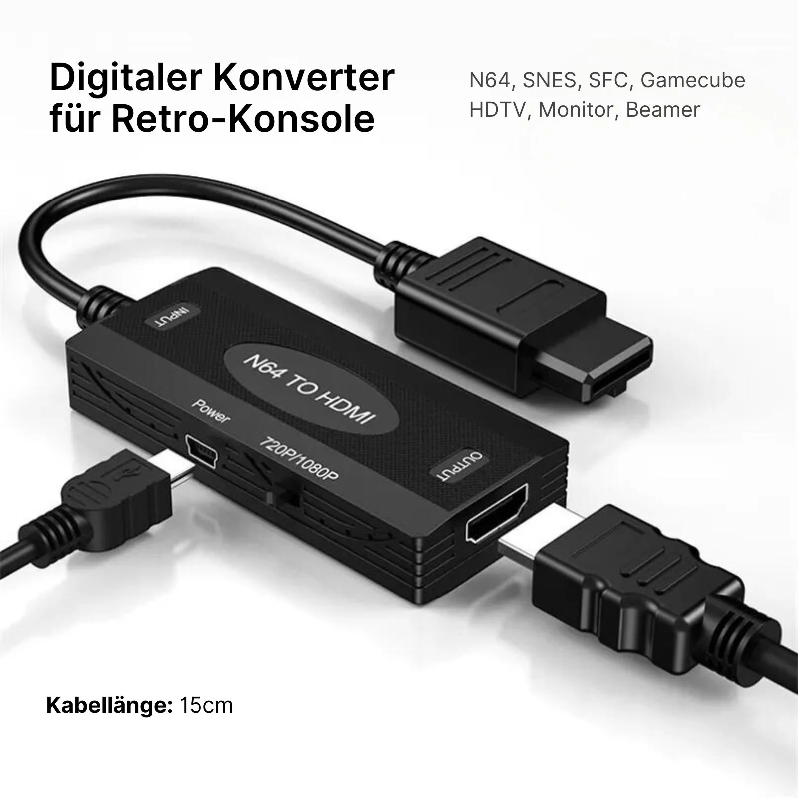 N64/SNES/SFC/Gamecube zu HDMI-Adapter HDMI-Konverter HDMI-Umwandler - Image 2
