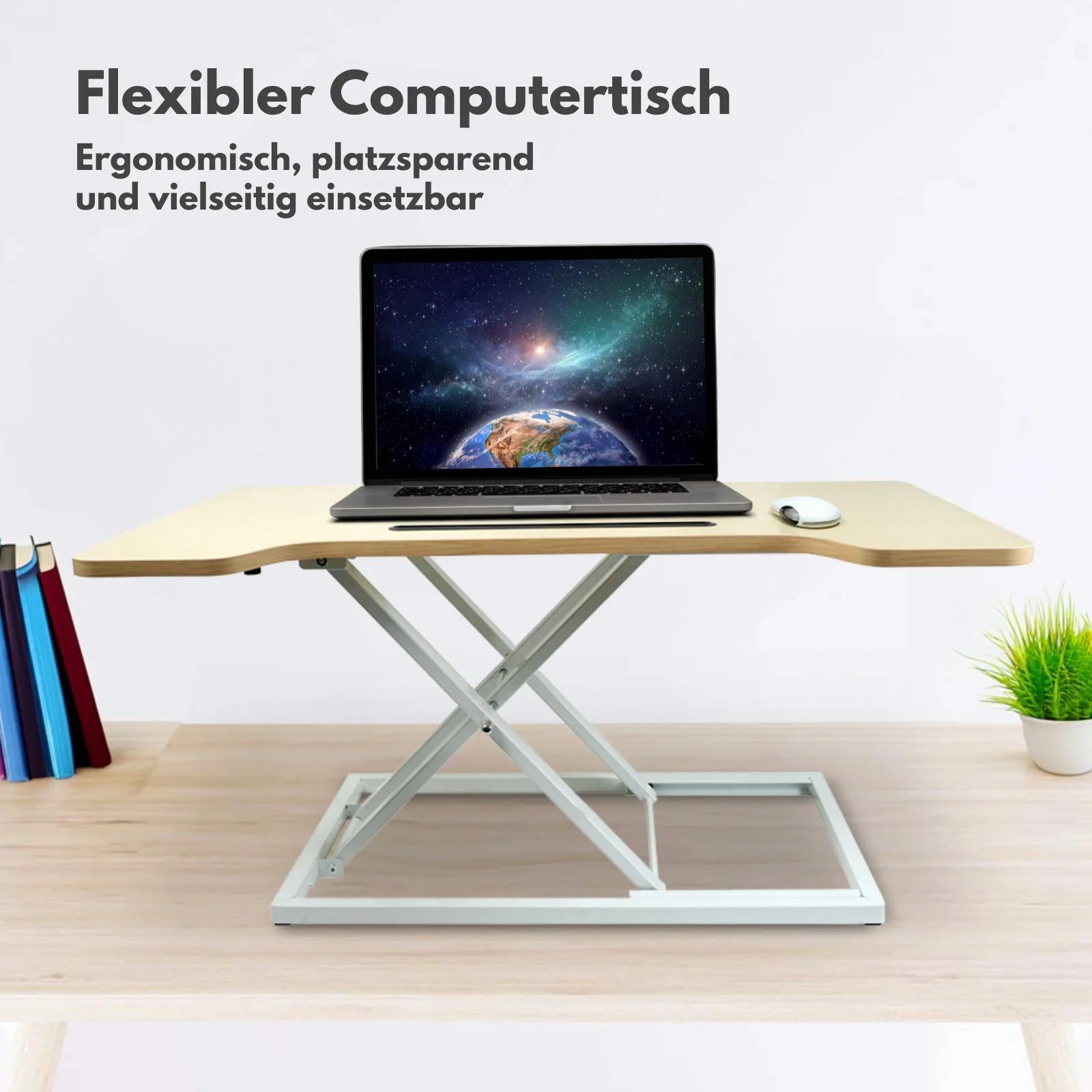 Notebook Schreibtisch pneumatischer Aufsatz Hubtisch Office Desk Bürotisch Arbeitstisch - Image 2