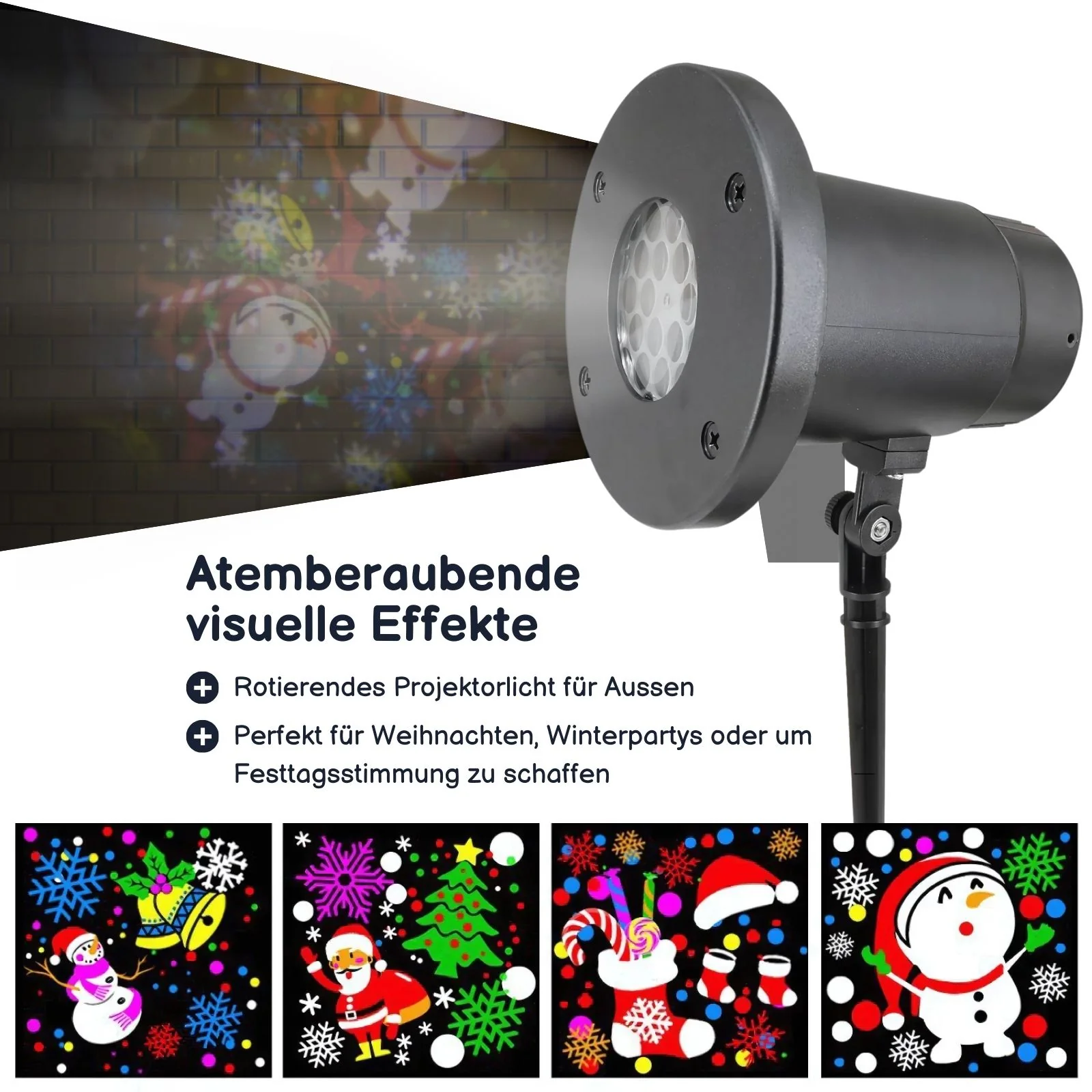 Outdoor-Weihnachtsmotive-Projektor LED-Projektorlampe Videoprojektor Beamer - Image 2
