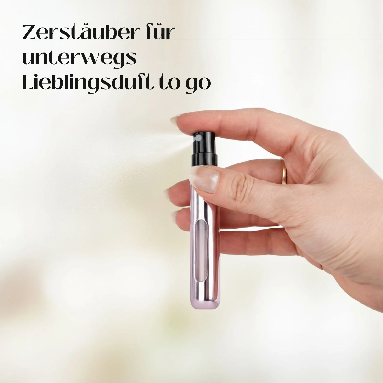 2er-Set Mini-Parfümzerstäuber 8ml Parfum Vaporisateur Silbrig Pink - Image 2