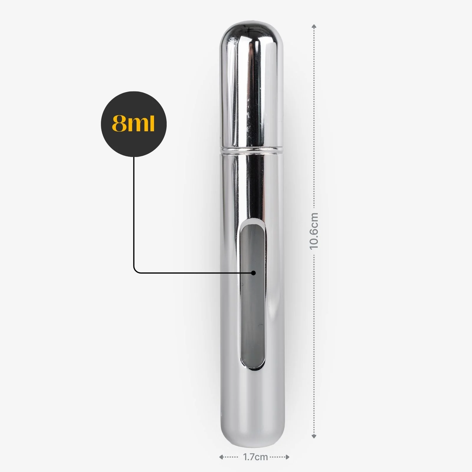 2er-Set Mini-Parfümzerstäuber 8ml Parfum Vaporisateur Silbrig - Image 4