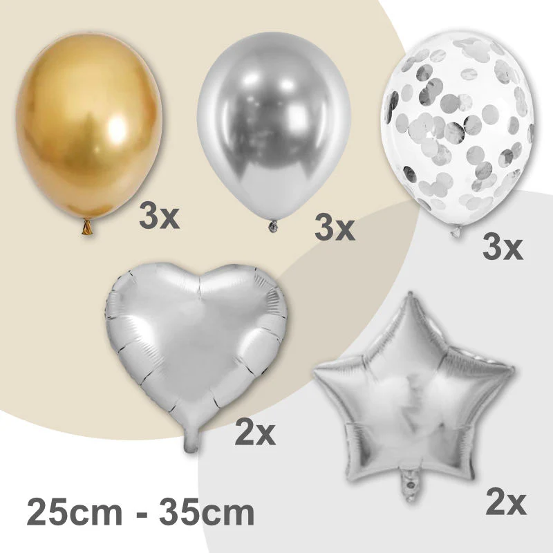Party Ballon Set Luftballon-Kombi Geburtstagsballon Folienballon - Image 2