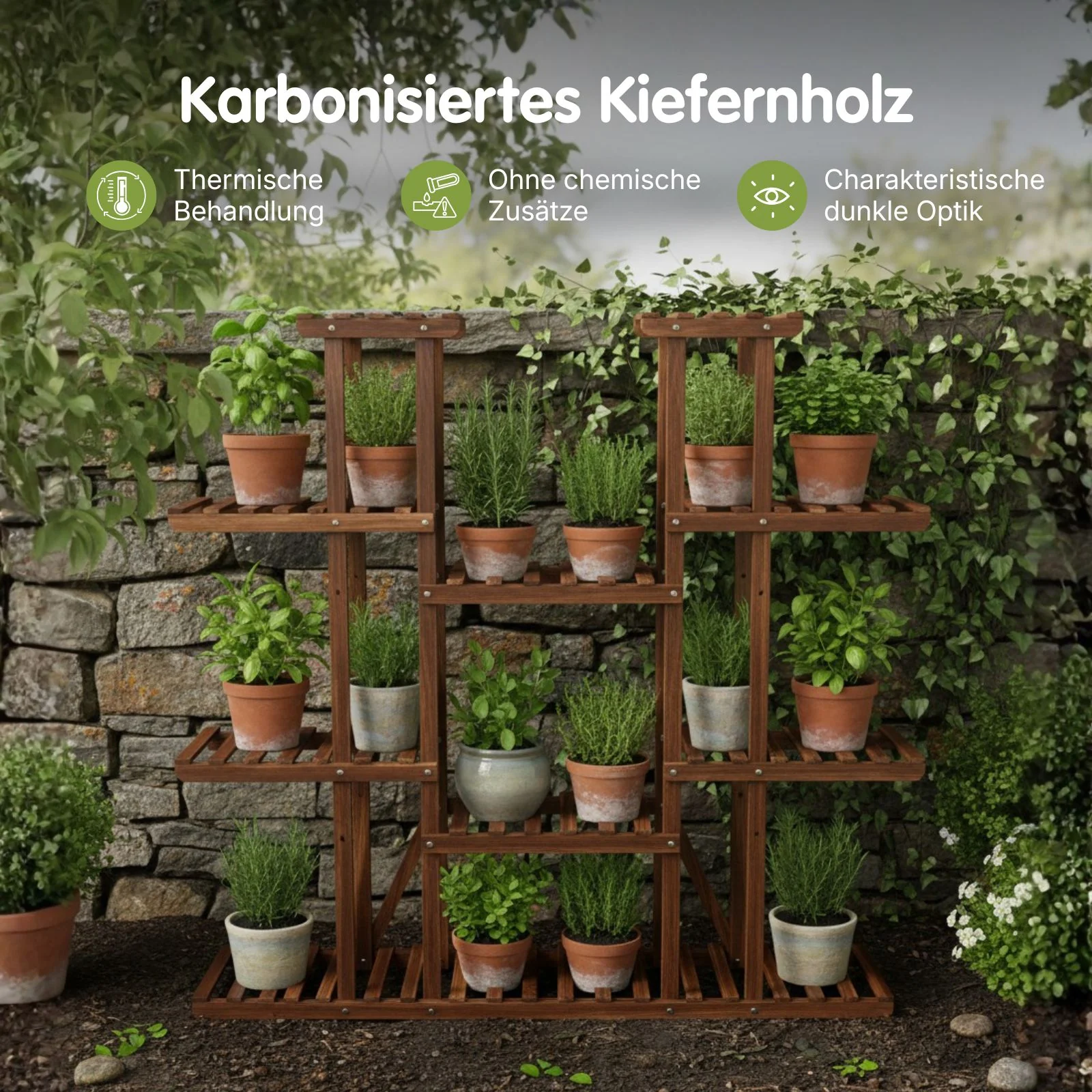 XXL-Pflanzenständer Blumentreppe Blumenständer Pflanzenregal - Image 2