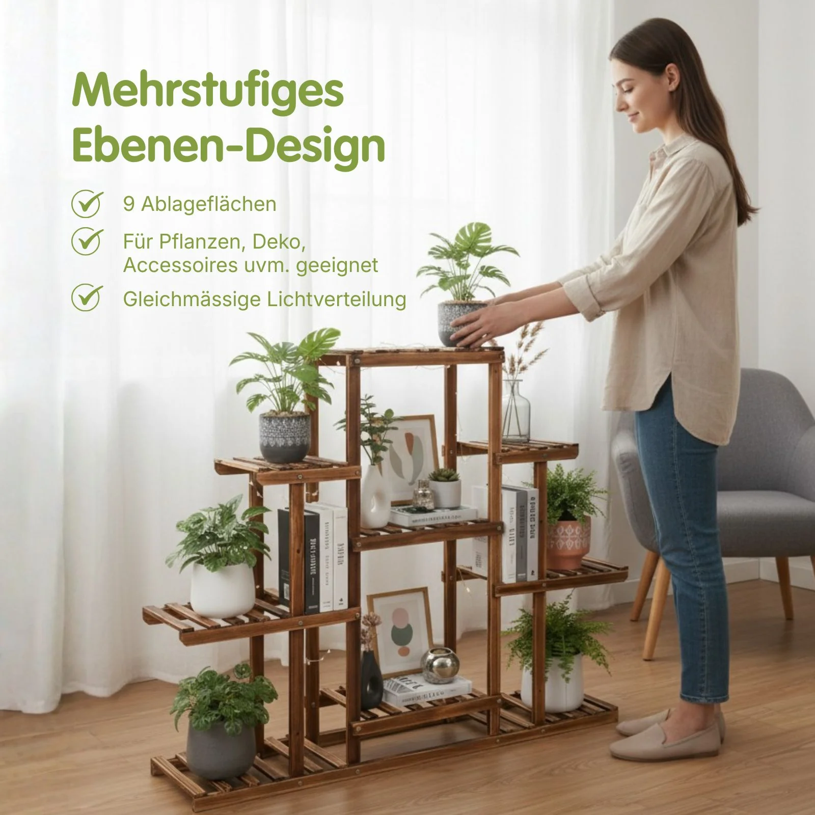 XXL-Pflanzenständer Blumenständer Pflanzenregal Blumentreppe - Image 3