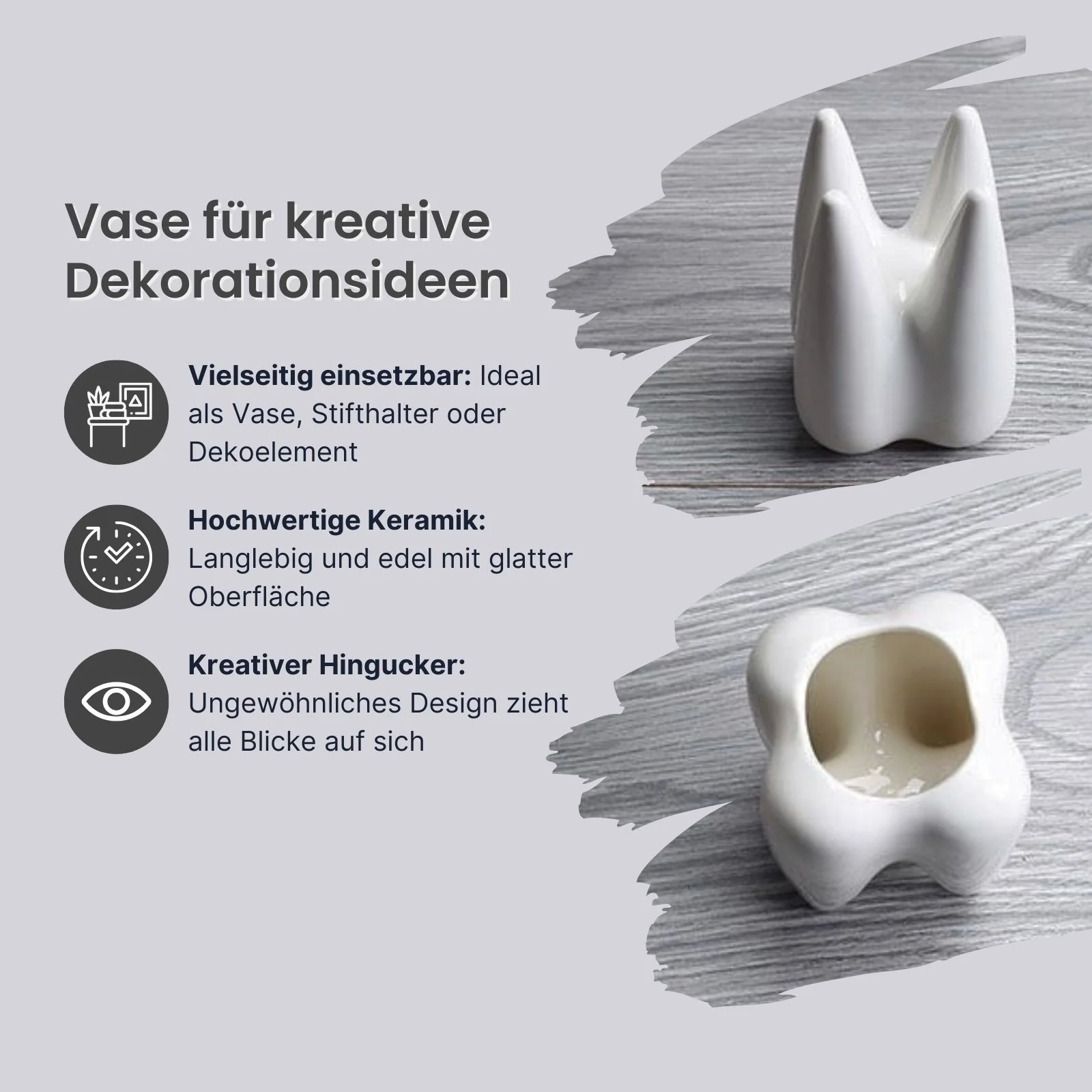 Pflanzenvase Blumentopf Dekovase Stifthalter Keramikvase - Image 3