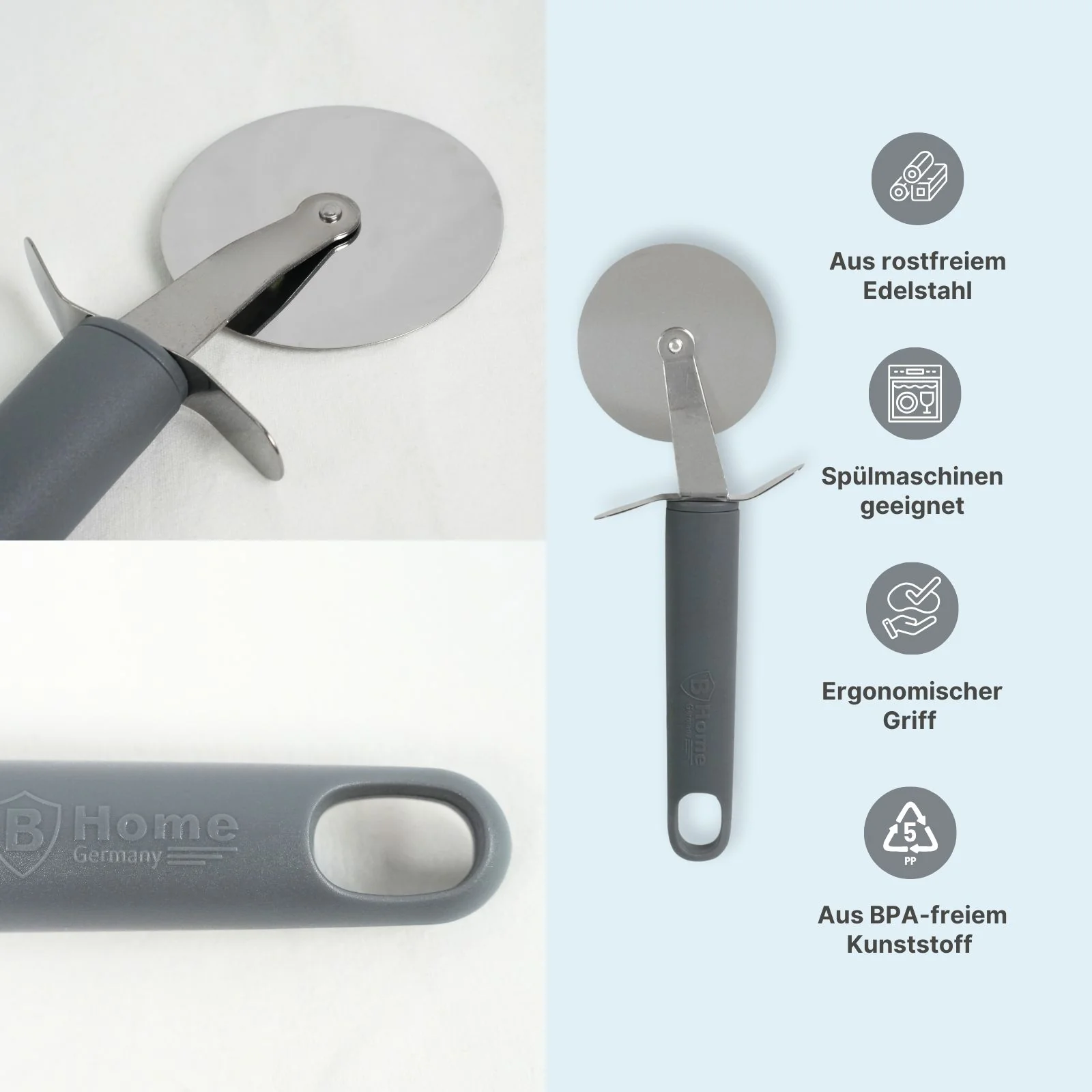 Pizzaschneider Pizzaroller Pizza Cutter Pizzarad Pizzamesser - Image 3