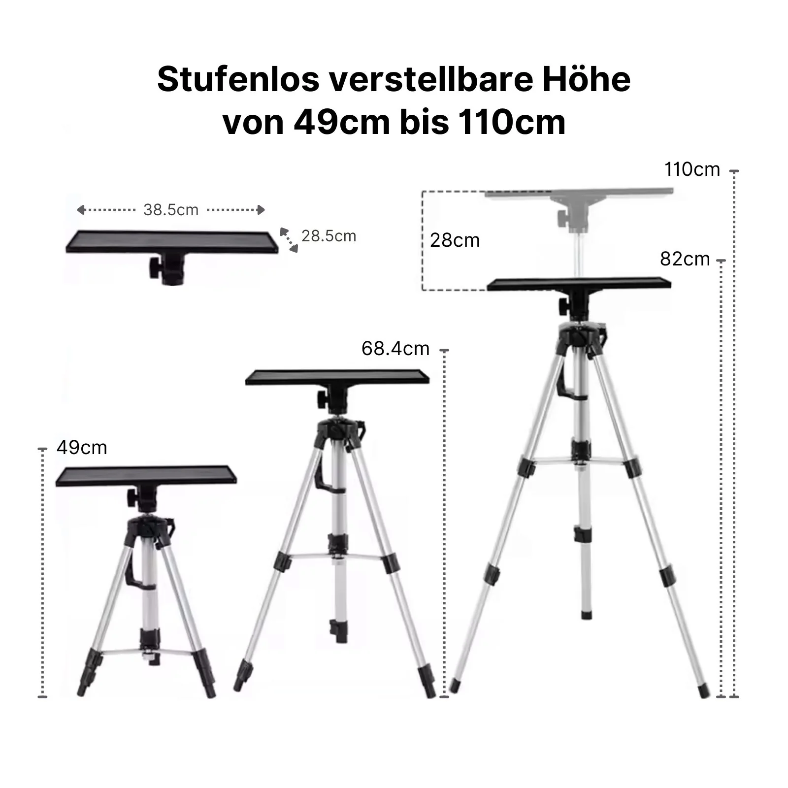 Projektorständer Beamerhalterung Teleskopstativ Laptopständer - Image 4