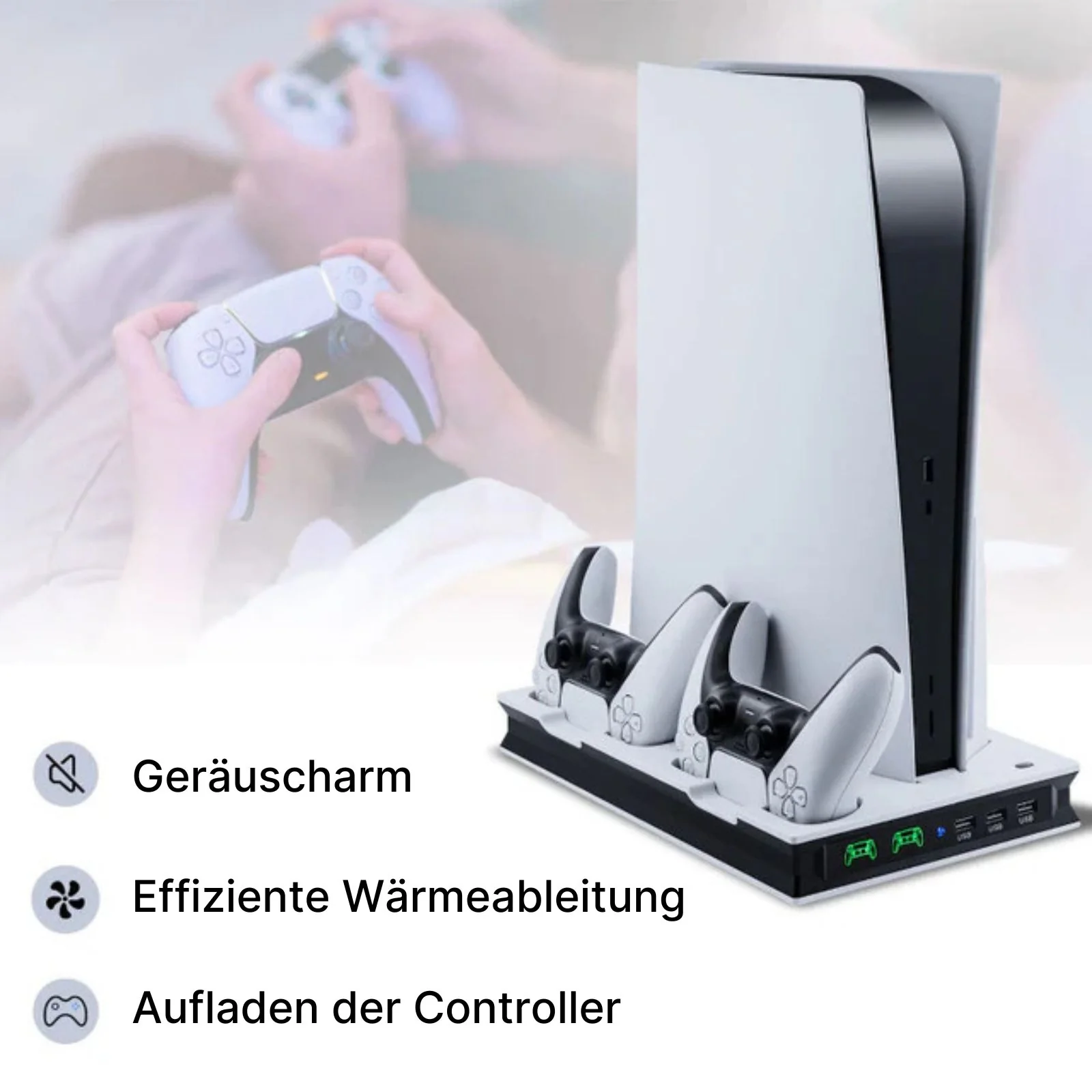 PS5 Kühlständer Ladeständer Controller-Ladestation Dockingstation - Image 2