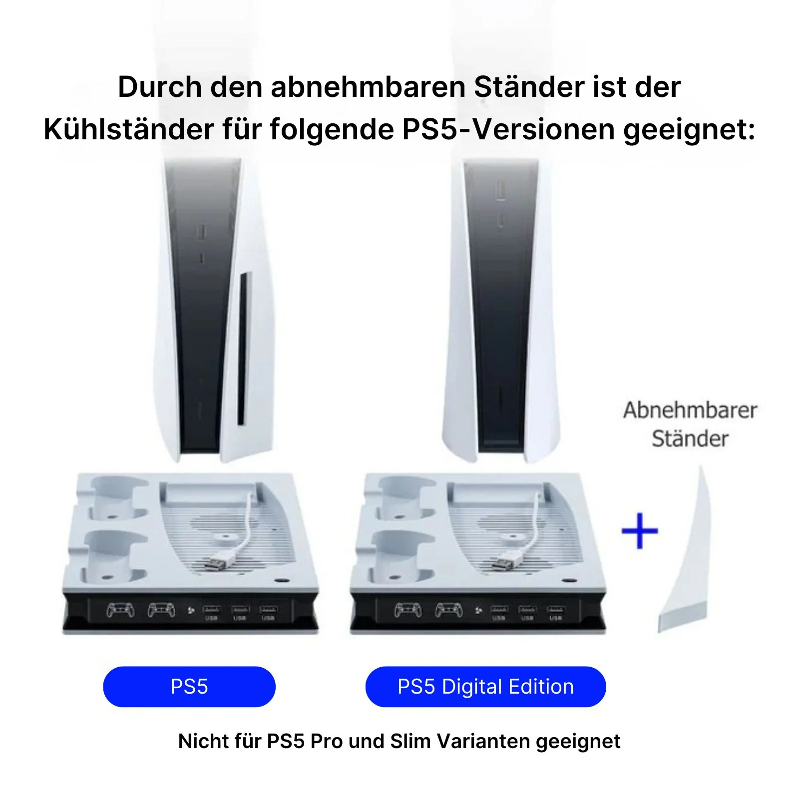 PS5 Kühlständer Ladeständer Controller-Ladestation Dockingstation - Image 5