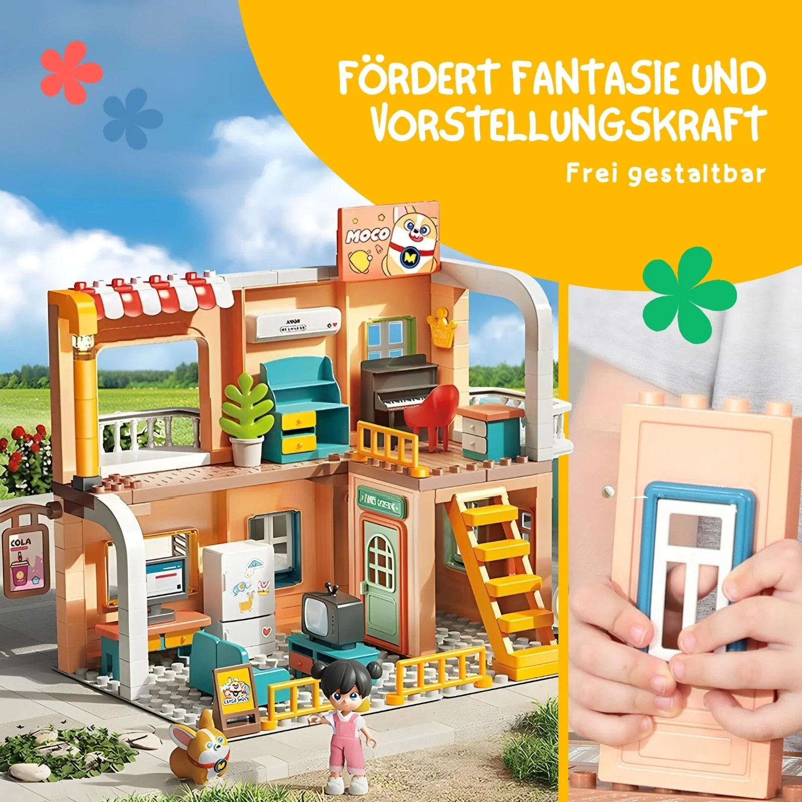 Puppen Haus Möbel Spielzeug Stube Spielhaus Villa Residenz Schloss - Image 3