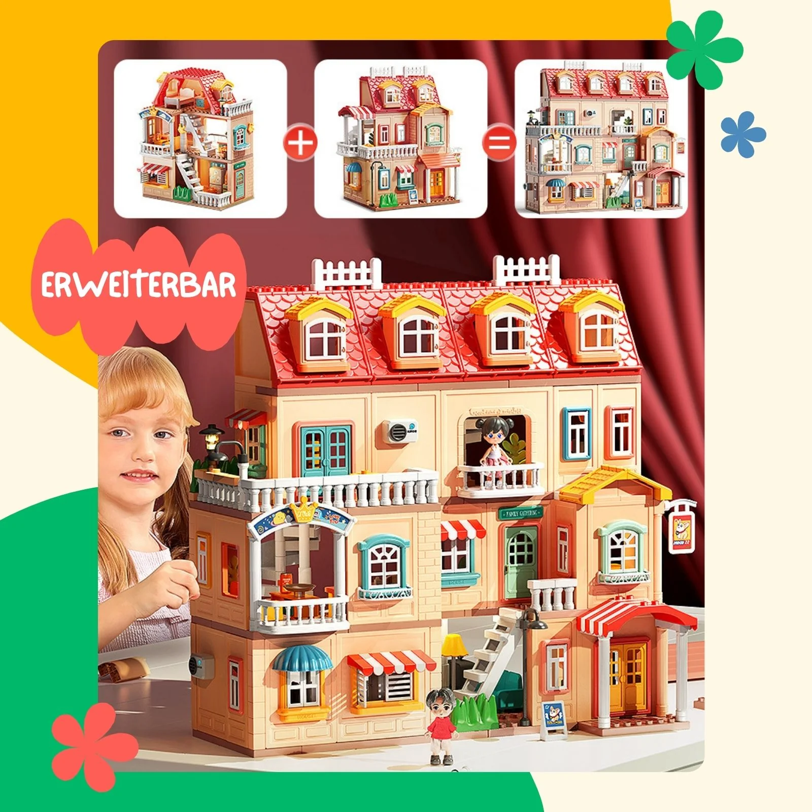 Puppen Haus Stube Möbel Spielzeug Spielhaus Villa Residenz Schloss - Image 5
