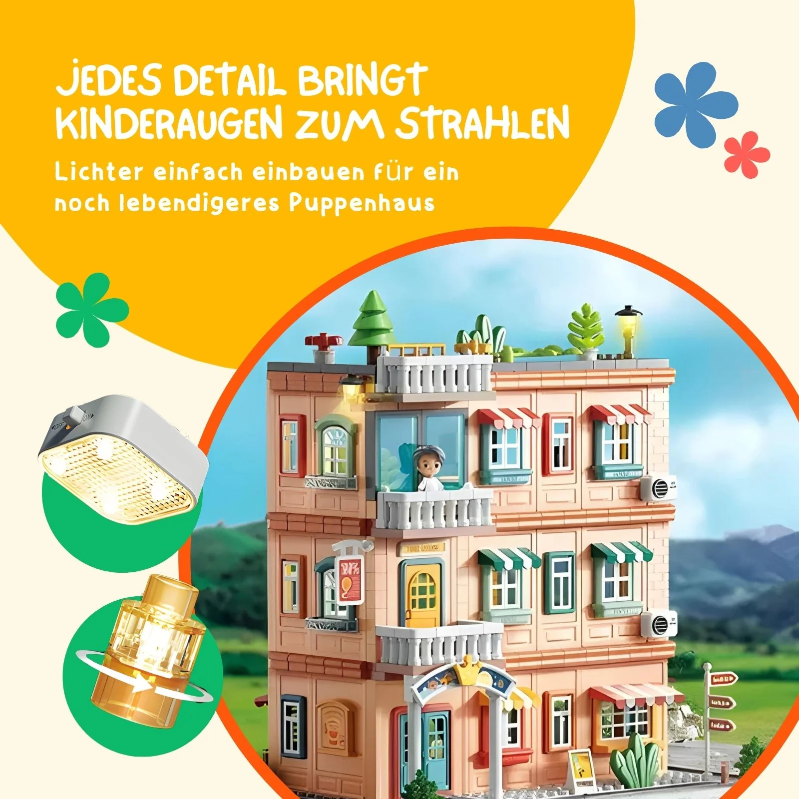 Puppen Haus Villa Spielhaus Möbel Spielzeug Stube Residenz Schloss - Image 4