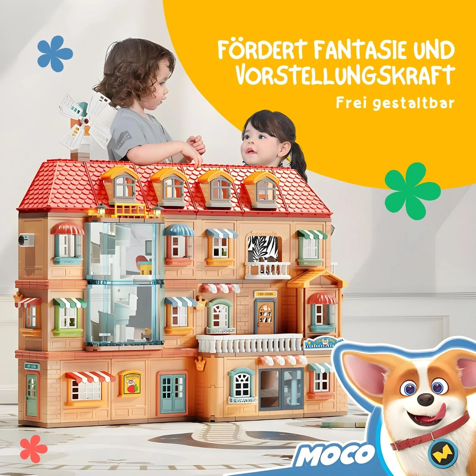 Puppen Villa Spielhaus Haus Möbel Spielzeug Stube Residenz Schloss - Image 3