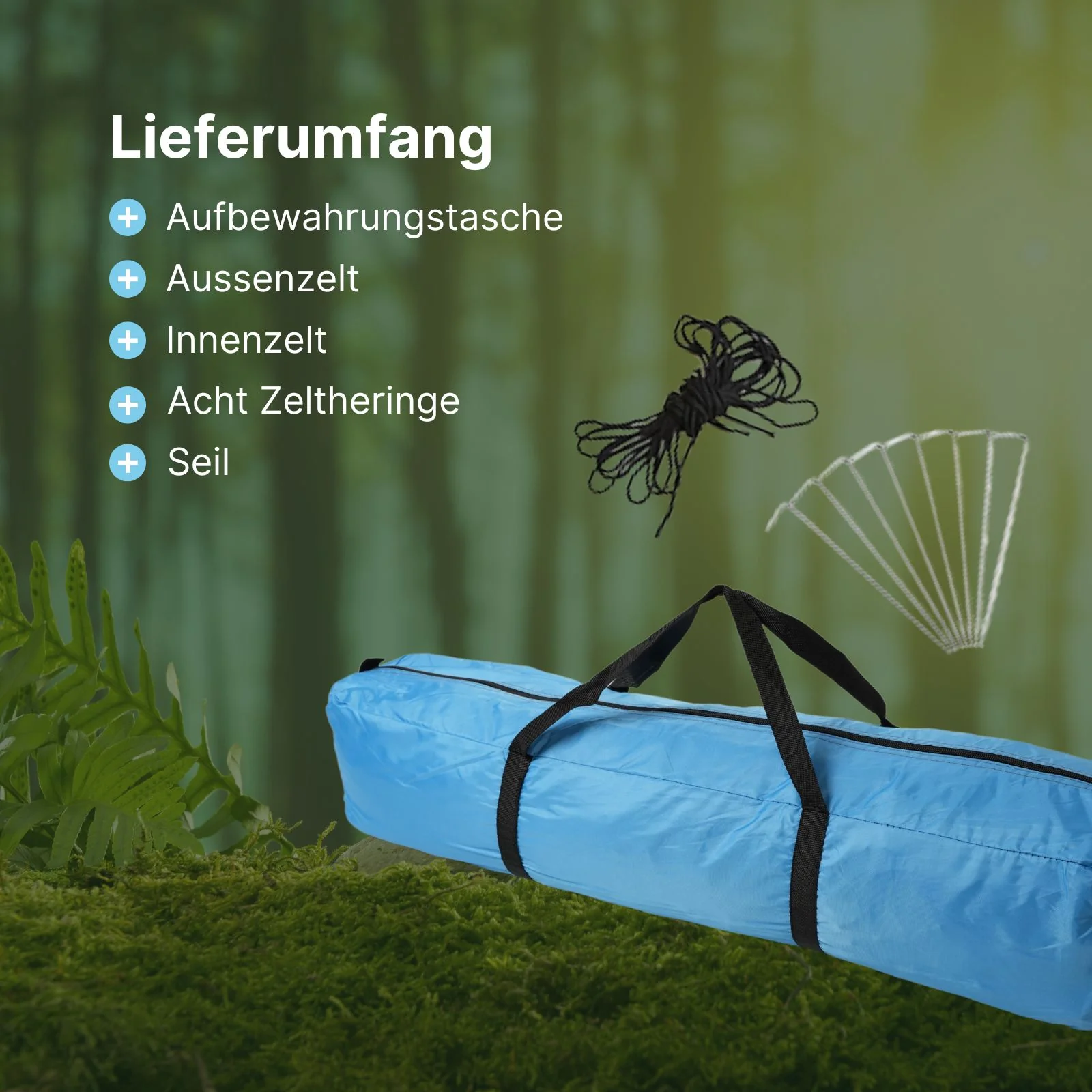 Quick-Up-Zelt für 3-4 Personen Campingzelt Automatikzelt Festivalzelt - Image 3