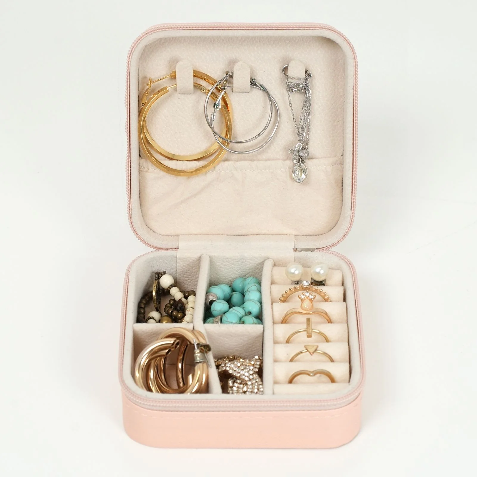 Reise-Schmuckkästchen Schmucketui Schmuckschatulle Travel Jewelry Box - Image 4
