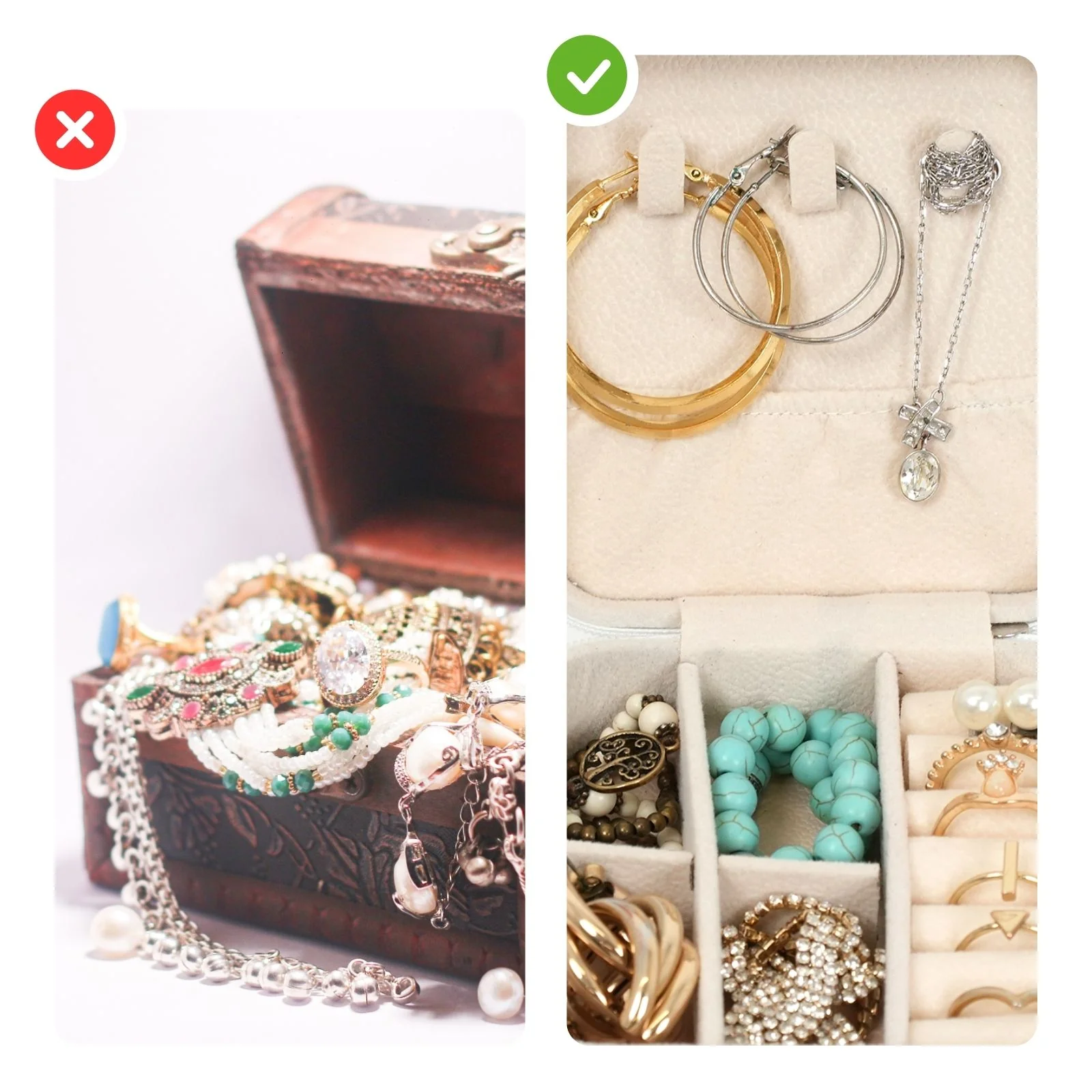 Reise-Schmuckschatulle Schmuckkästchen Schmucketui Travel Jewelry Box - Image 5