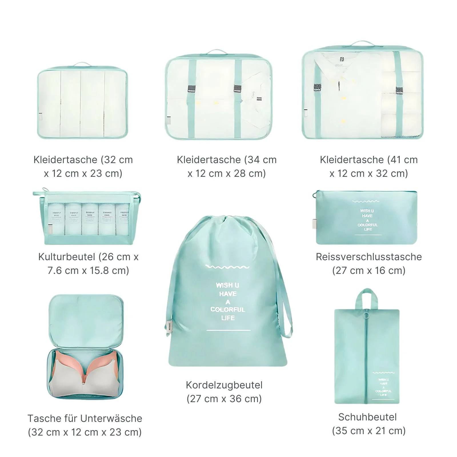 Reisebeutel Koffer-Organizer Packsack Aufbewahrungsbeutel Set - Image 3