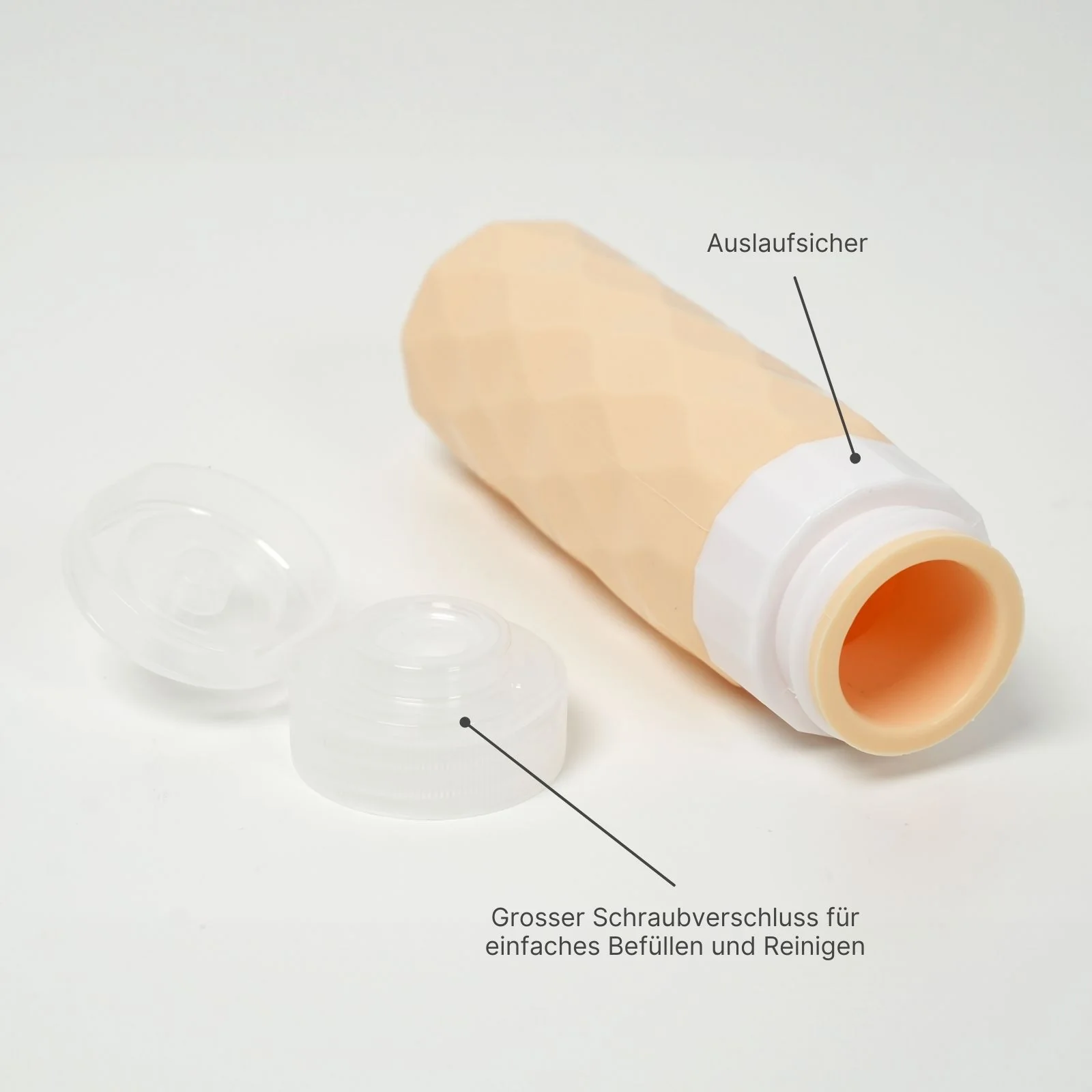 4er Set Reiseflaschen Squeeze-Flasche Quetschflasche Silikonbehälter Shampoo-Behälter - Image 6