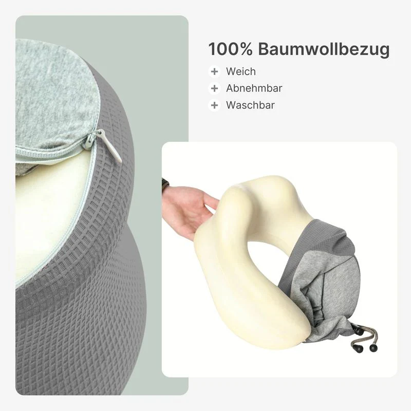 Reisekissen Flugzeug Nackenhörnchen Nackenkissen Memory Foam - Image 3