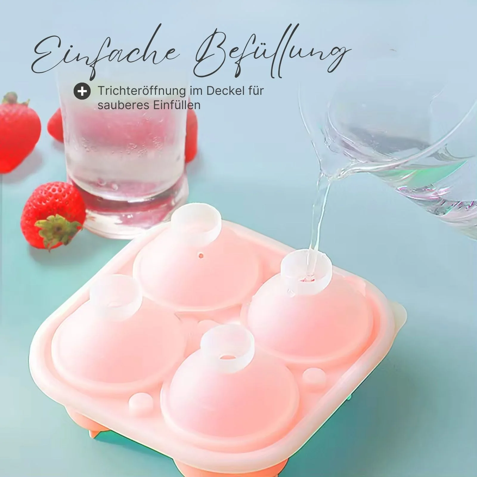 Rosen-Eiswürfelform Eiswürfelbereiter Silikonform Cake-Pop-Form - Image 4