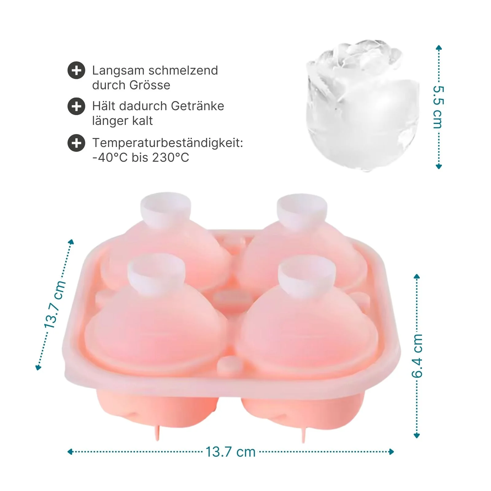 Rosen-Eiswürfelform Eiswürfelbereiter Silikonform Cake-Pop-Form - Image 6