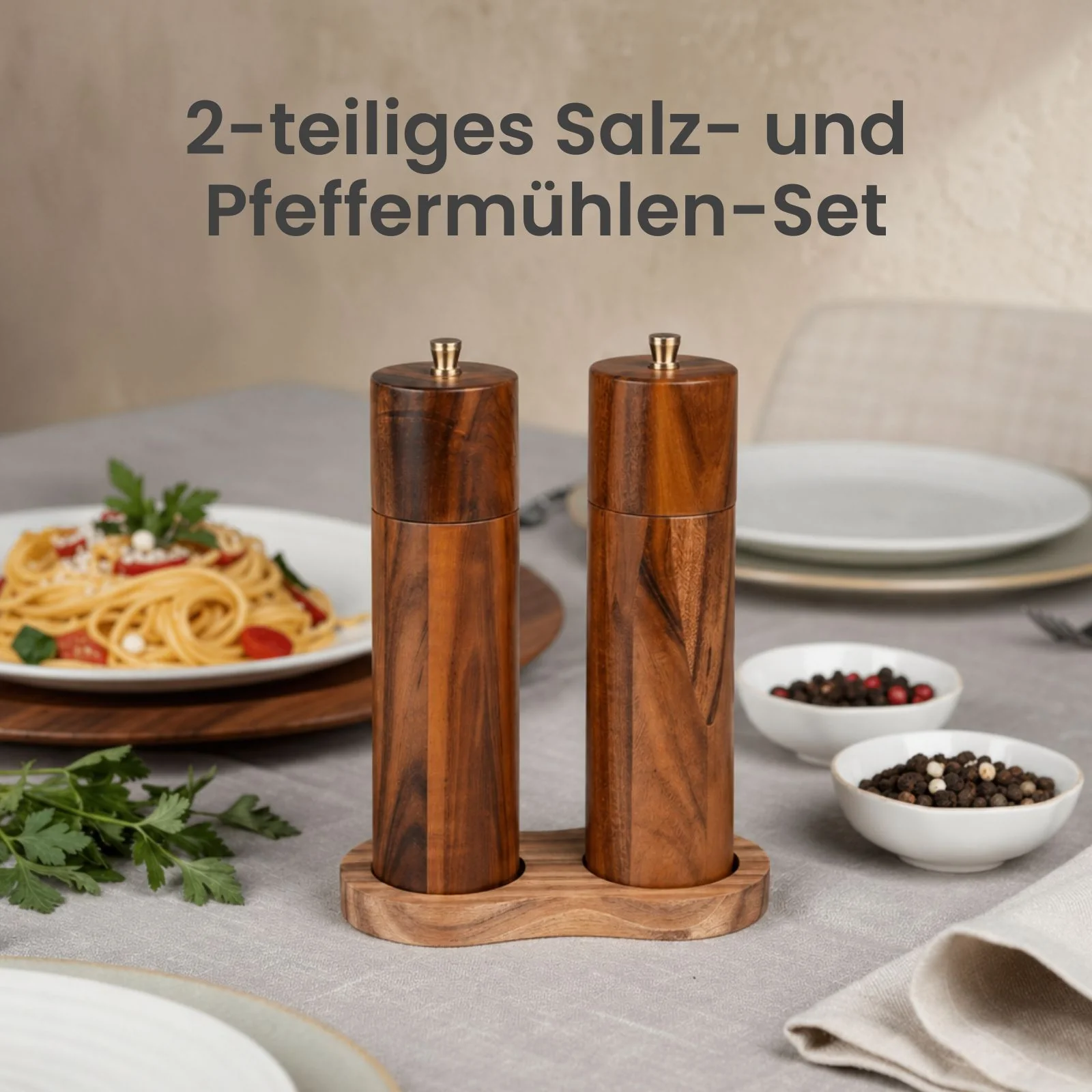 Salz- und Pfeffermühlen-Set Gewürzzerkleinerer Gewürzmühle Salzmühle - Image 2