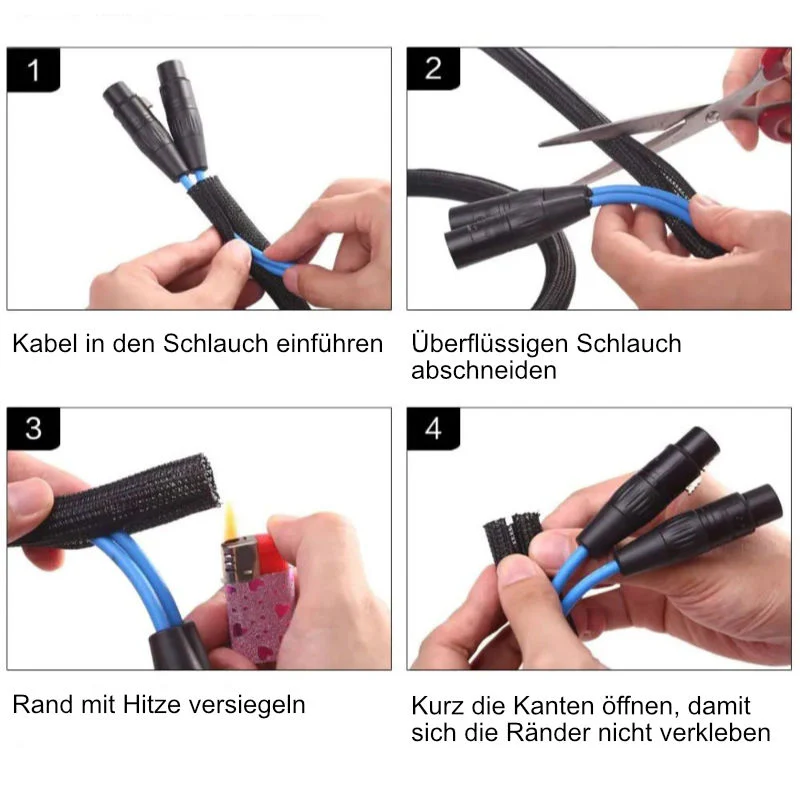 Schlauch zur Kabelführung Kabelmantel Kabelgewebeschlauch Kabelhülle - Image 5