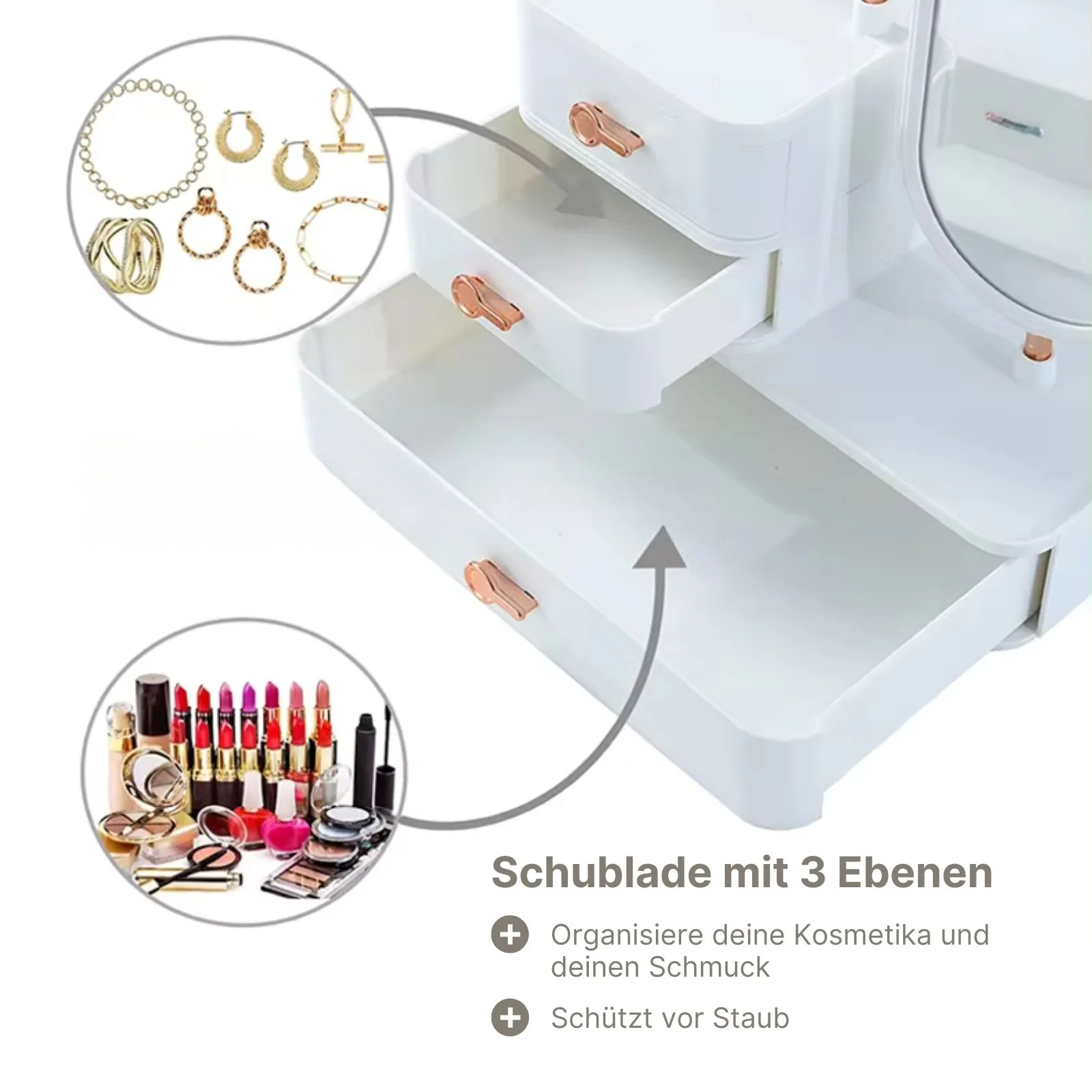 Schmuckhalter Schmuckständer Aufbewahrung für Ketten Armbänder Ohrringe - Image 4