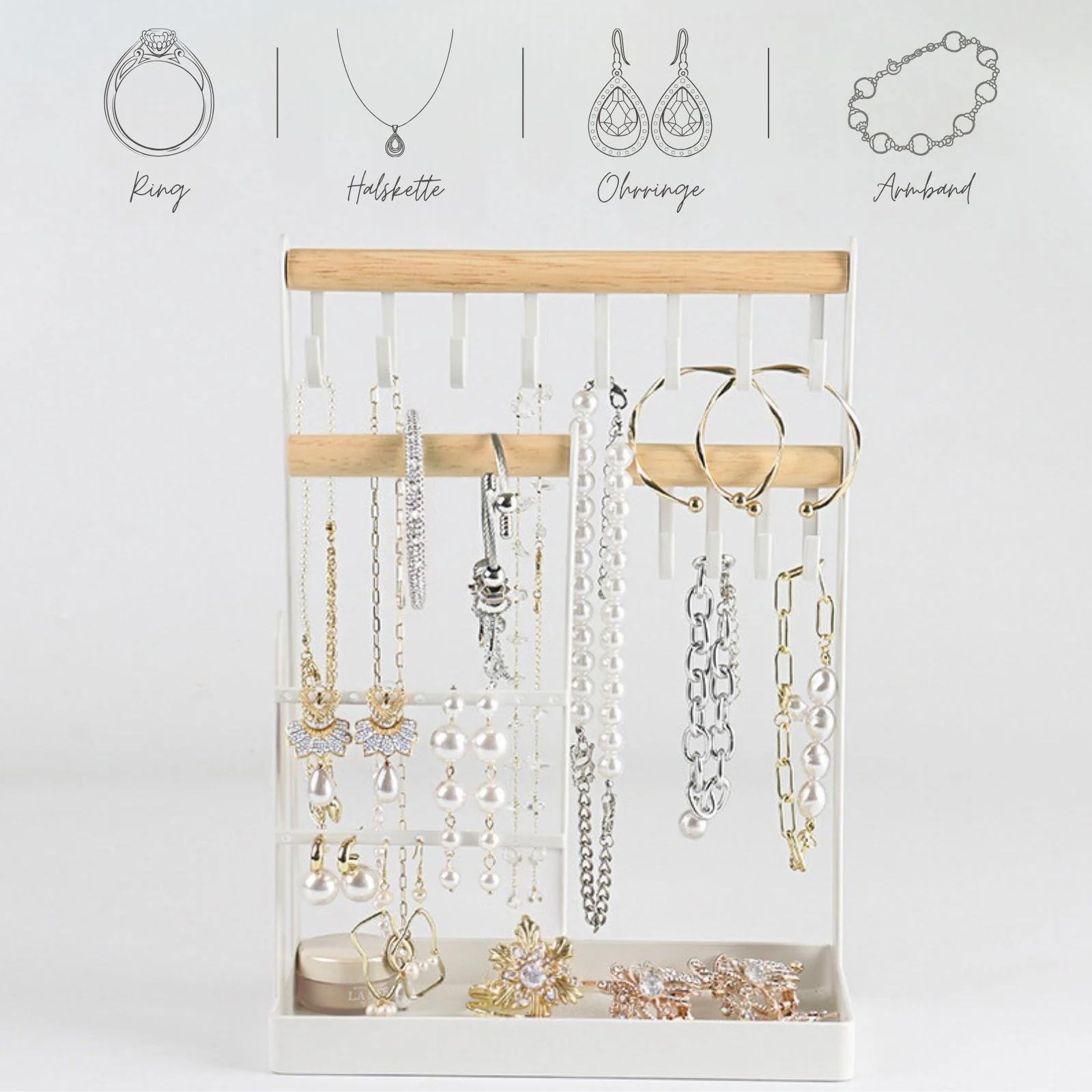 Schmuckständer Schmuckhalter Organizer für Ketten Armbänder Ohrringe - Image 4