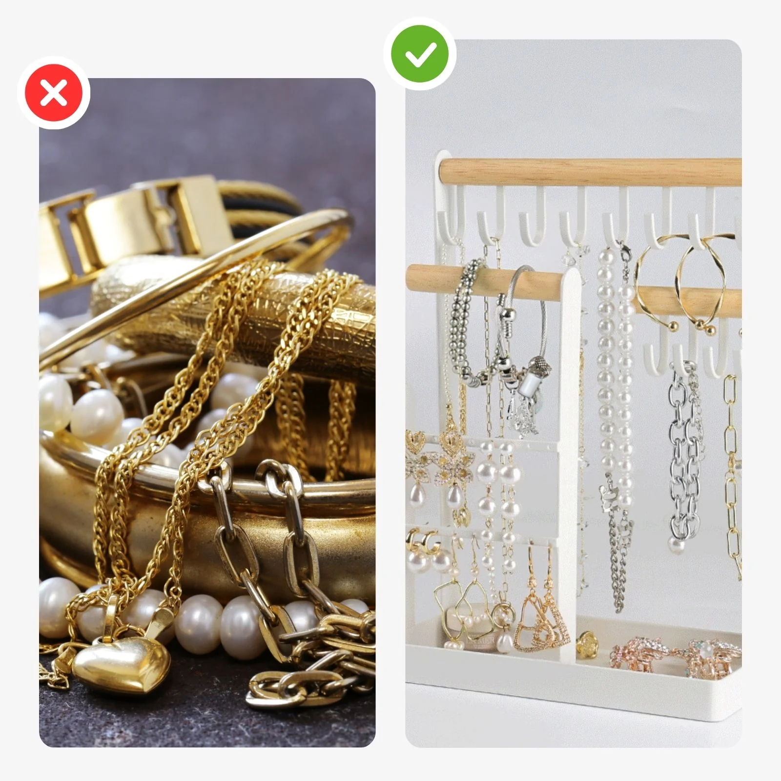 Schmuckständer Schmuckhalter Organizer für Ketten Armbänder Ohrringe - Image 6
