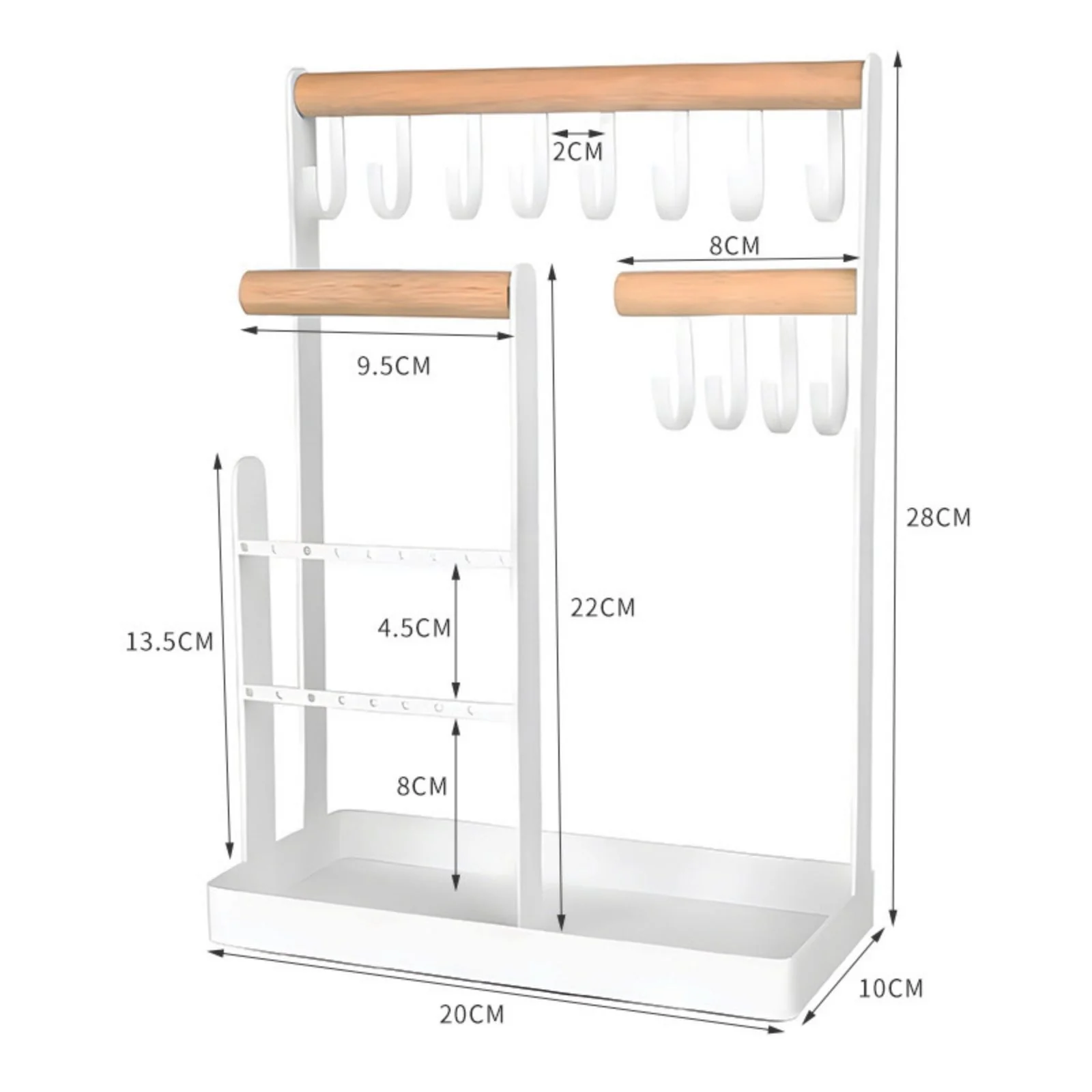 Schmuckständer Schmuckhalter Organizer für Ketten Armbänder Ohrringe - Image 7