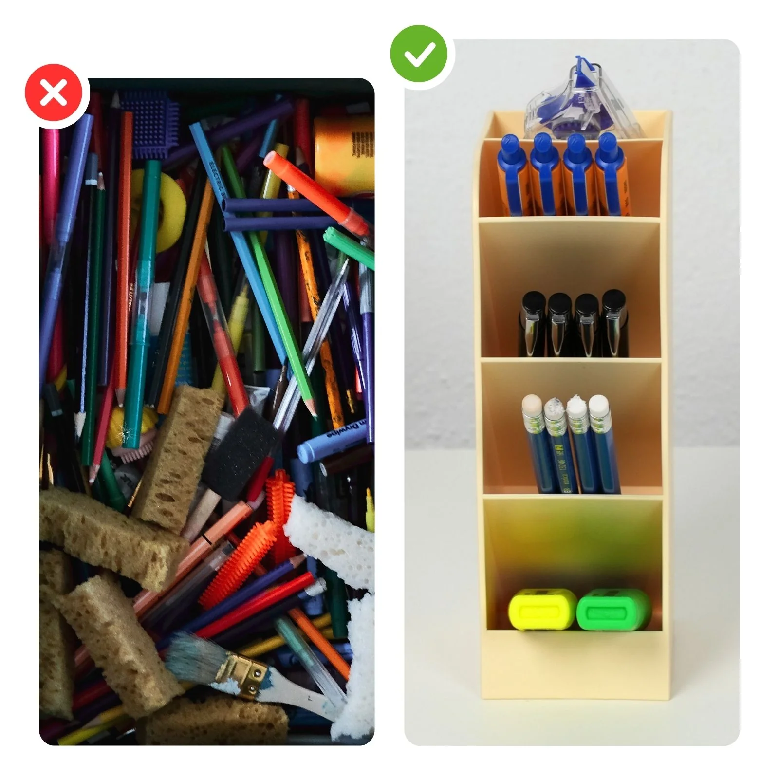 Schreibtisch-Organizer Stiftebox Pen Desk-Organizer Stiftaufbewahrung Bürotisch-Stifthalter - Image 4